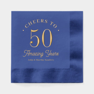 Serviettes Avec Dorure Nombre d'années Anniversaire Anniversaire serviett
