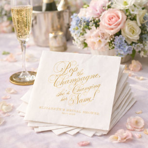 Serviettes Avec Dorure Ouvrez le Champagne Enterrement de Vie de Jeune Fi