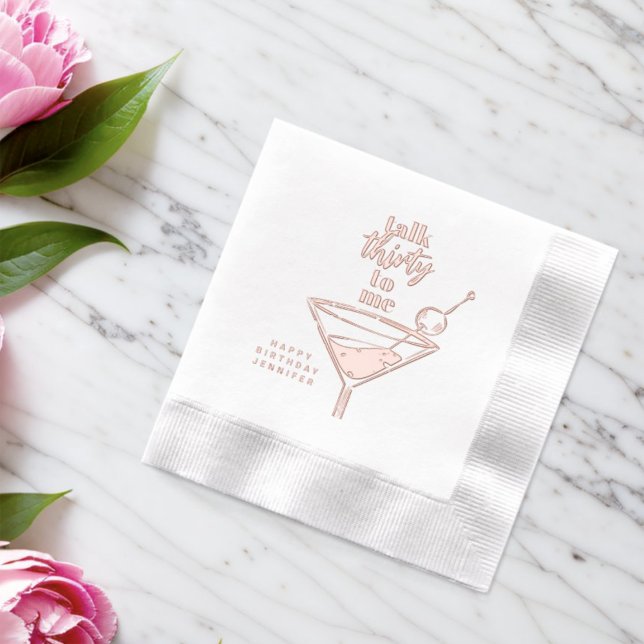Serviettes Avec Dorure Parlez Trente Pour Moi Anniversaire Cocktail Party (Créateur téléchargé)