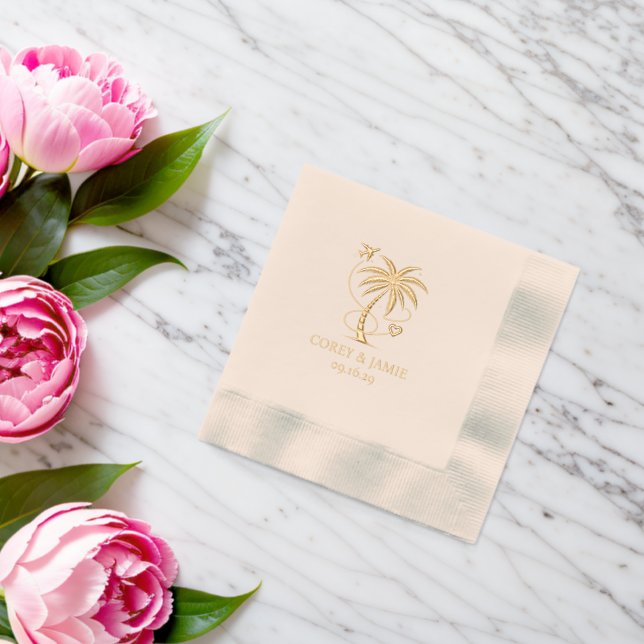 Serviettes Avec Dorure Passeport des Bahamas (Insitu (Mariage))
