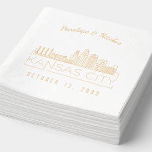 Serviettes Avec Dorure Pièces de Mariage personnalisées Kansas City