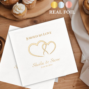 Serviettes Avec Dorure Rejoint dans Love Mariage