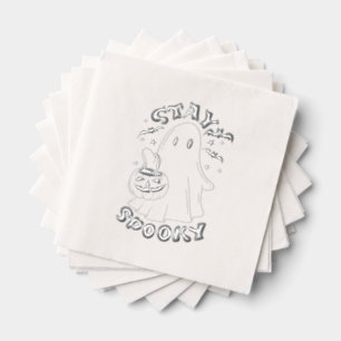 Serviettes Avec Dorure Restez Éffrayant