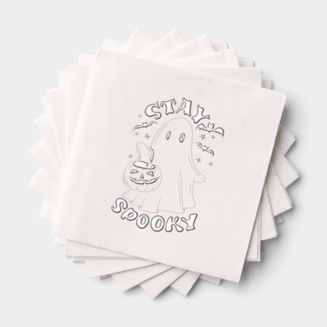 Serviettes Avec Dorure Restez Éffrayant (Insitu (empilé))