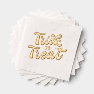 Serviettes Avec Dorure Retro Trick ou Treat