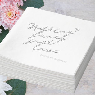 Serviettes Avec Dorure Rien De fantaisie Juste Amour Minimaliste Mariage