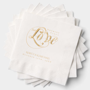 Serviettes Avec Dorure Rien de Fantaisiste Juste Amour Mariage Personnali