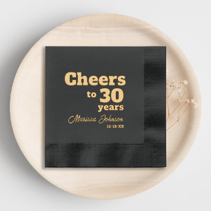 Serviettes Avec Dorure Salutations à 30 ans 30e anniversaire