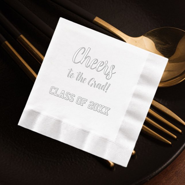 Serviettes Avec Dorure Salutations à la Grad Class Year Graduation Party (In Situ)