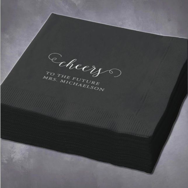 Serviettes Avec Dorure Salutations À L'Avenir Mme Mariage Event (Créateur téléchargé)