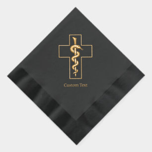 Serviettes Avec Dorure Serpent sur Croix