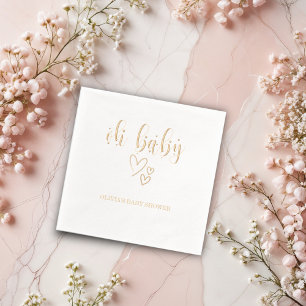 Serviettes Avec Dorure Serviettes à Baby shower "Oh Baby"