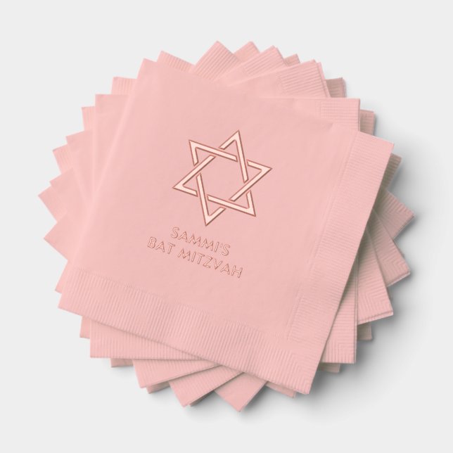 Serviettes Avec Dorure Serviettes empilées Bat mitzvah personnalisées (Insitu (empilé))