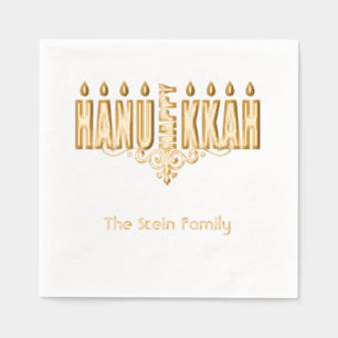 Serviettes Avec Dorure Serviettes empilées Hannukah Foil