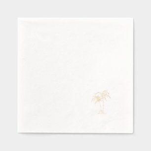 Serviettes Avec Dorure Simple Palmier en feuille d'or générique