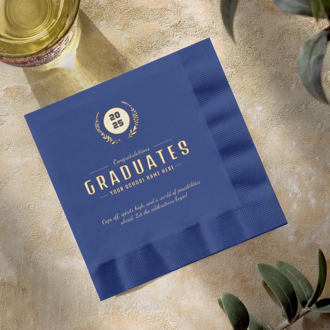 Serviettes Avec Dorure Sophistiqué École Esprit Graduation (Créateur téléchargé)