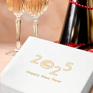 Serviettes Avec Dorure Terre en 2027 - Célébration du Nouvel An