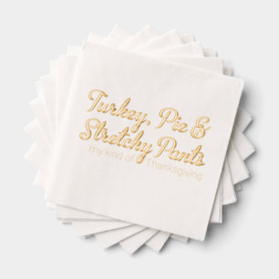 Serviettes Avec Dorure Turquie, tarte & Pantalon Stretchy