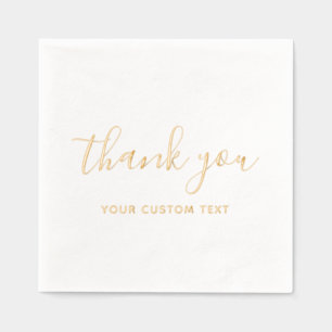 Serviettes Avec Dorure Typographie Votre Texte Personnalisé Nom Modèle Si
