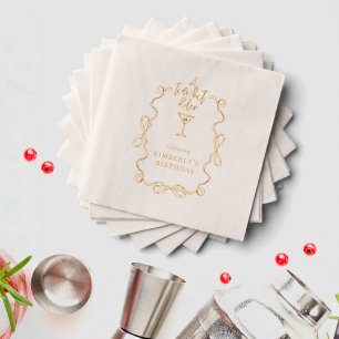Serviettes Avec Dorure Un Petit Peu Vieux Blanc Vave Frontière Fête d'Ann