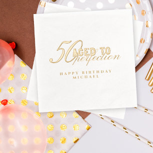 Serviettes Avec Dorure Vieilli à la perfection Élégante fête d'anniversai