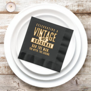 Serviettes Avec Dorure Vintage Original Grunge Distressed Anniversaire