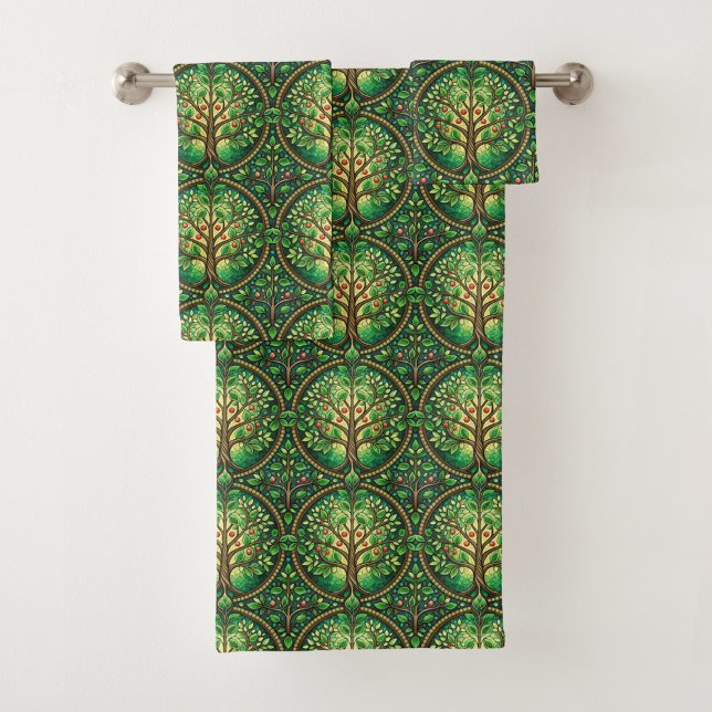 Serviettes avec un motif vibrant d'arbre de vie  (Créateur téléchargé)