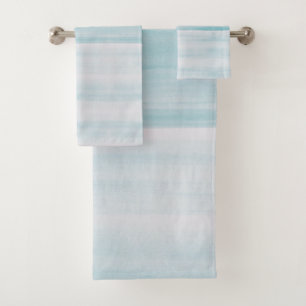 Serviettes bleu-clair de Bath d'aquarelle d'Ombre