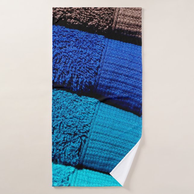 Serviettes bleu turquoise gris (Serviette de bain)