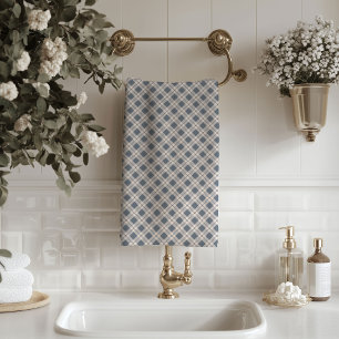 Serviettes Corail Gris Élégant Carreaux pour le Ba