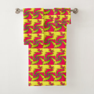 Serviettes de bain à motifs pour le Nouvel An chin