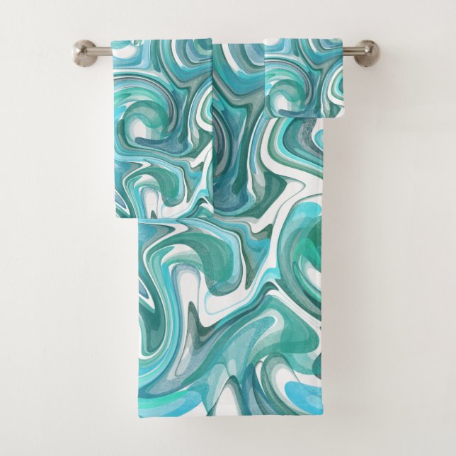 Serviettes De Bain Aqua Swirl (En situation)
