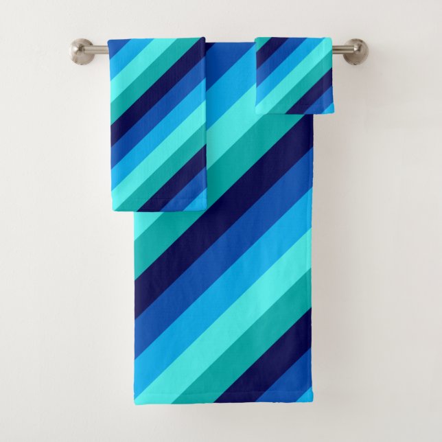 Serviettes De Bain Bleu Icy Turquoise (En situation)