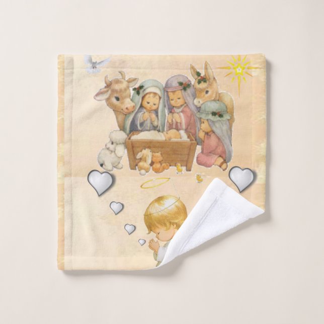 Serviettes de bain de Noël, Jésus Christ (Gant de toilette)