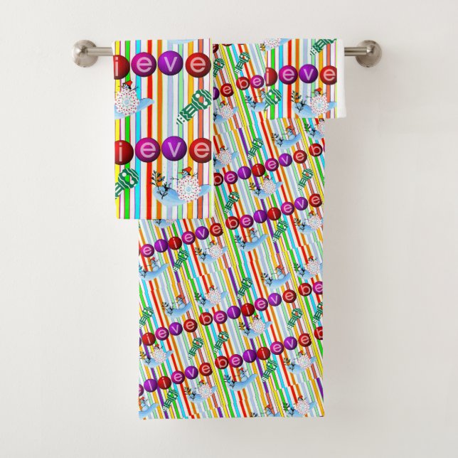 Serviettes de bain de Noël, Snowman (En situation)