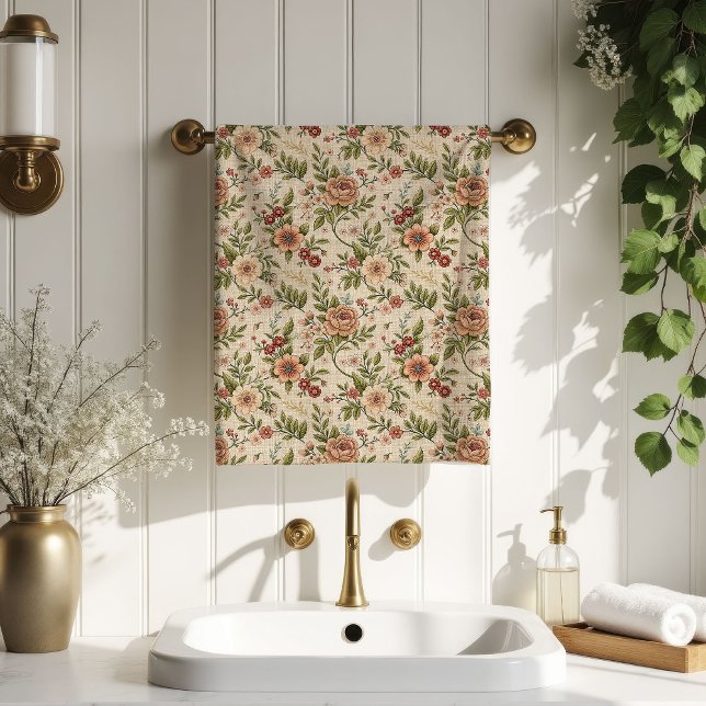 Serviettes de bain en Damas sage Shabby Chic Paste ( Sage Damask Towels Shabby Chic Pastel Bathroom)