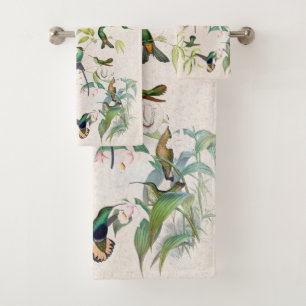 Serviettes de bain en fleurs d'orchidées de nids