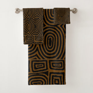 Serviettes de bain en tissu Kuba africain