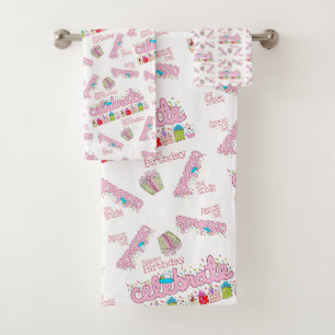 Serviettes De Bain Ensembles, Joyeux Anniversaire