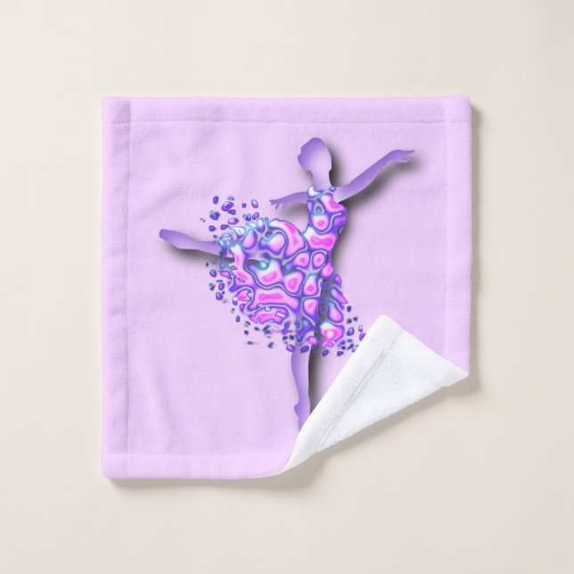 Serviettes de bain femme danseuse de ballet (Gant de toilette)