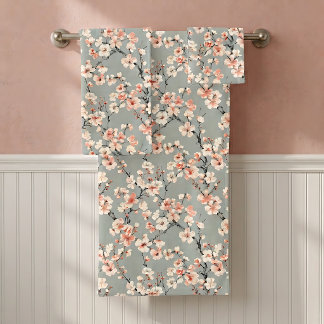 Serviettes de bain Fleur de Cerisier Japonaise