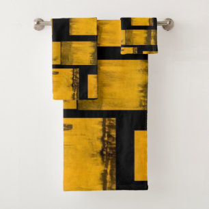 Serviettes de bain jaune vif