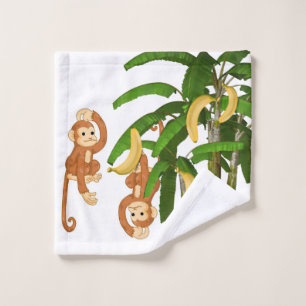 Serviettes de bain Jeux Brown singes