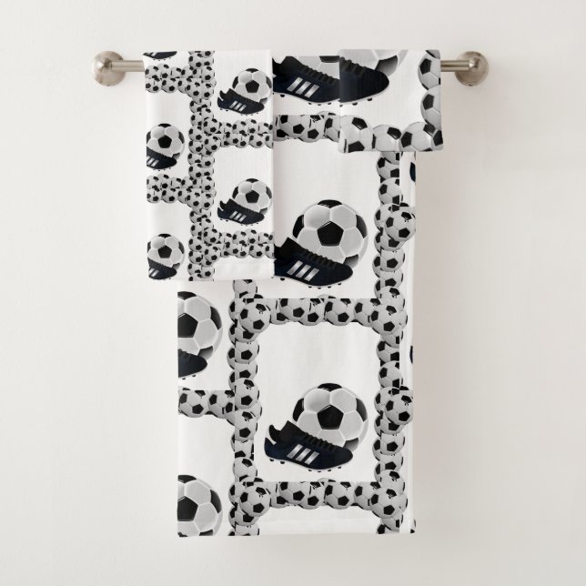 Serviettes de bain Jeux de balles de football (En situation)