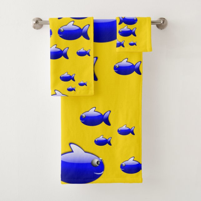 Serviettes de bain Jeux de poisson (En situation)