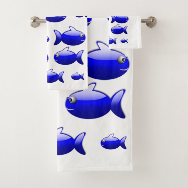 Serviettes de bain Jeux de poisson (En situation)