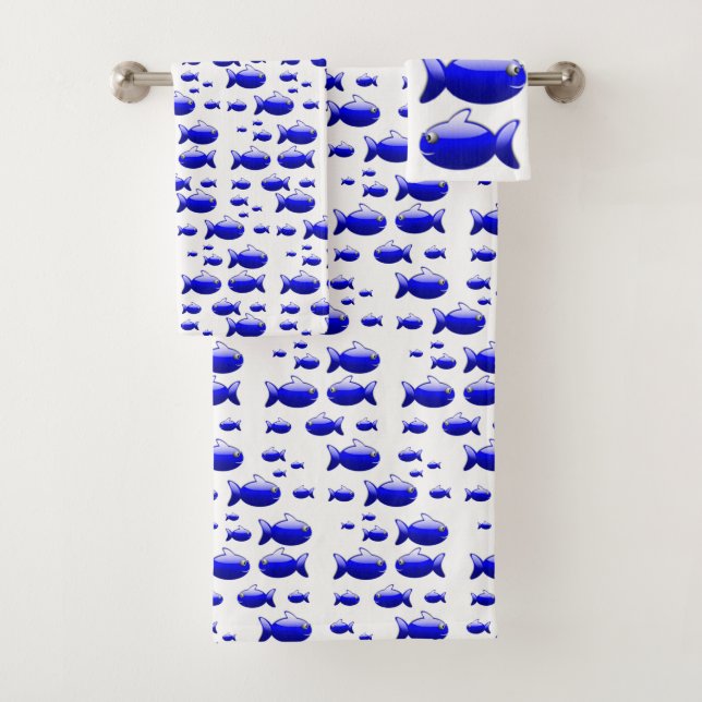 Serviettes de bain Jeux de poisson (En situation)