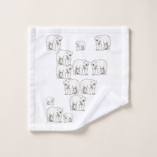Serviettes De Bain Jeux Ours Polaire (Gant de toilette)