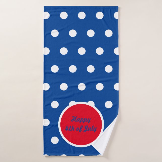 Serviettes de bain Joyeux 4 juillet (Bleu, Blanc & (Serviette de bain)