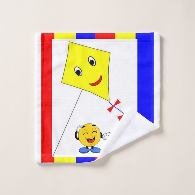 Serviettes de bain Kite Jaune (Gant de toilette)